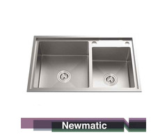 Newmatic Double HU82 Undermount Handmade Kitchen Sink