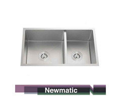 Newmatic Double HU78 Undermount Handmade Kitchen Sink - 1