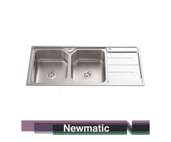Newmatic Double 118 Ultra Deep Bowl Kitchen Sink - 1
