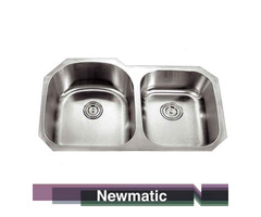 Newmatic Double U86 Undermount Kitchen Sink