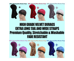 Velvet Durags+CAP-bandanas/Turbans/Hats/Caps/hair loss,Muslim headscarves,Bikers,Hip-Hop