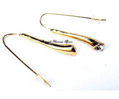 Womens Gold Tone Bar earrings