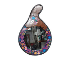 Customized calabash leather mirrors