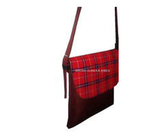 Womens Maasai with brown jute sling bag