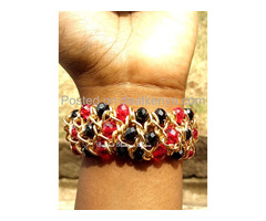 Womens Red crystal chain bracelet