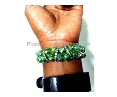 Womens Green crystal bracelet - 1