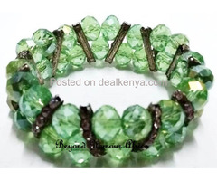 Womens Green crystal bracelet