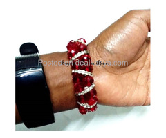 Womens Red Crystal Bracelet - 1