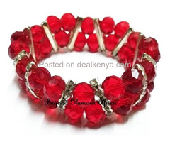 Womens Red Crystal Bracelet - 2