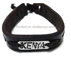 Black Leather Kenya Bracelet - 1