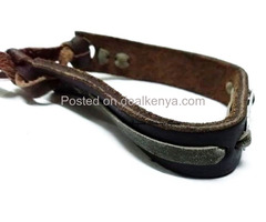 Black Leather Kenya Bracelet - 2