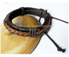 Brown Leather Braided Bracelet - 2