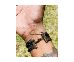 Black Owl Leather bracelet - 2