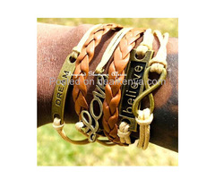Brown Multilayered Leather Bracelet