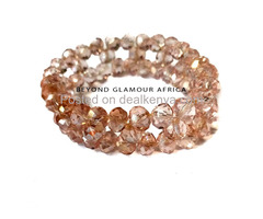 Womens Pink Crystal Bracelet - 1