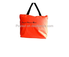 Womens Orange ankara canvas bag