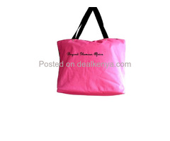 Womens Pink Ankara Canvas Bag - 2