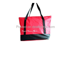 Womens Red canvas ankara bag - 2