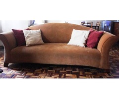 7 seater earth colored sofa - 1