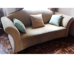 7 seater earth colored sofa