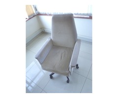 White/Grey upholstered chairs - 1