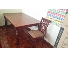 DINNING TABLE WITH SIX CHAIRS for sale