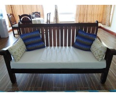 Hard coconut and mavuli wood sofa set - 2