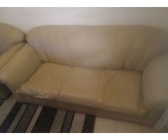 White Leather Sofa.