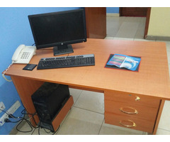 Office table (60 by 100 by 70 cm) With Complete Desktop Computer