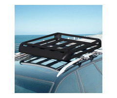 Universal 63 "X 40" Black Aluminum Roof Top Rack Basket Luggage Cargo Carrier - 2