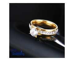 Fashion 316L Stainless Steel Wedding/Engagement/Anniversary/Proposal Rings - 2