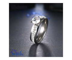 Fashion 316L Stainless Steel Wedding/Engagement/Anniversary/Proposal Rings - 1