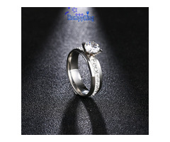 Fashion 316L Stainless Steel Wedding/Engagement/Anniversary/Proposal Rings - 2