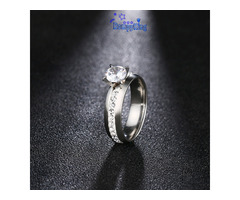 Fashion 316L Stainless Steel Wedding/Engagement/Anniversary/Proposal Rings - 3
