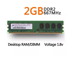 2GB DDR2 {pc2} refurbished Desktop RAM - 1